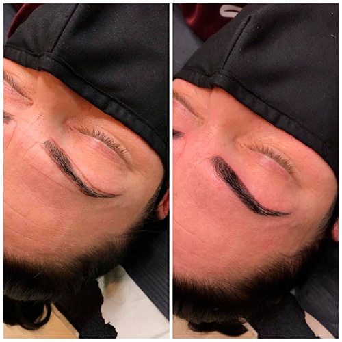 Microblading ennen ja jälkeen