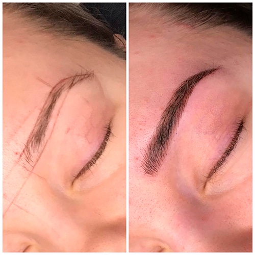 Microblading before and after